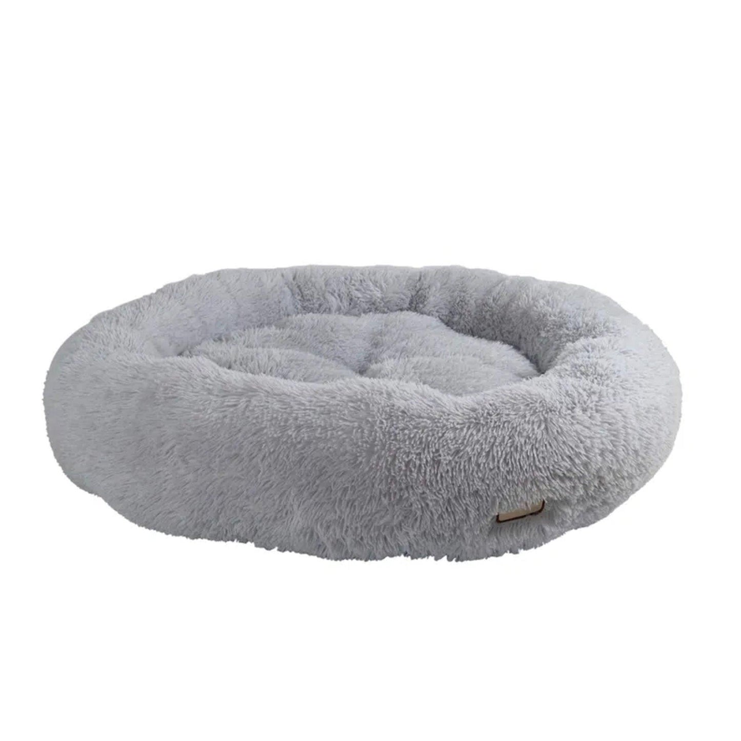 Armarkat Extra Large Light Gray Fluffy Round Cat Bed